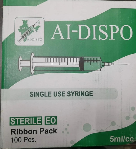 AI Dispo Syringes - 5 ML Medical Grade, Disposable Single Use for Hospital and Clinic Applications