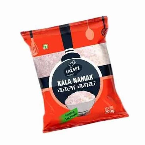 Black Salt Packaging Pouch - PET Material, Pillow Pouch Design, Rotogravure Printing Technique