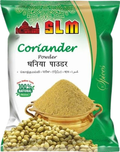 Coriander Powder Packaging Pouch - Plastic Material Printed Pattern for Reliable Storage and Preservation of Spices