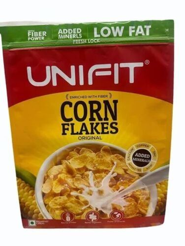 Corn Flakes Packaging Pouch - PET Material Rectangular Standup Design | Waterproof and Moisture Resistant Printed Pattern for Cereal Storage