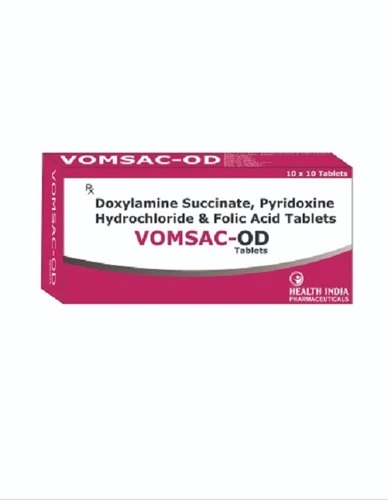 Doxylamine Succinate Pyridoxine Hydrochloride And Folic Acid Tablets