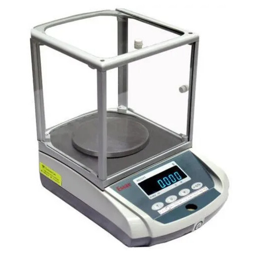 Essae Digital Laboratory Balance - Fully Automatic, 12x12x16 Inch | 600g Capacity, Stainless Steel Tray, Green Bright VFD Display, 0.005g Accuracy