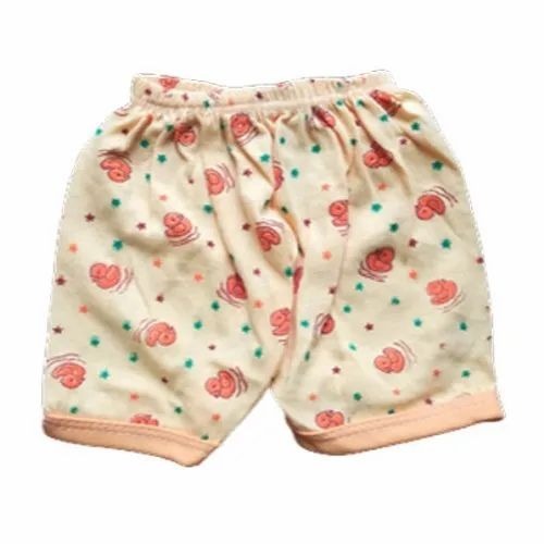 Fancy Baby Shorts - Hosiery Fabric, 0-1 Year, Multi Color, Printed Pattern | Good Quality, Breathable, Washable, Easy Care