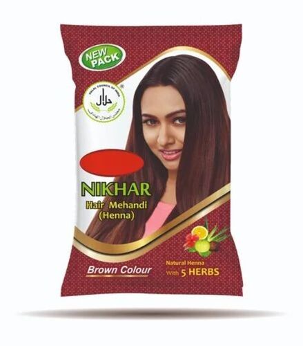 Hair Mehandi Packaging Pouch - Plastic Material | Printed Design for Enhanced Visual Appeal & Durable Usage