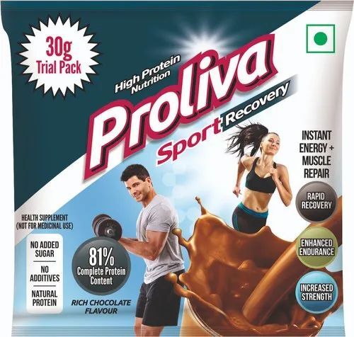 Health Protein Packaging Pouch - Plastic Material | Printed Design for Enhanced Visual Appeal, Suitable for Diverse Packaging Needs