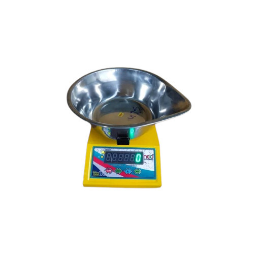 Micro Mini Electronic Scale - Durable Silver and Yellow Design, 10kg Load Capacity | Lightweight, Energy-Efficient, Easy-to-Read LED Display, Precision 99% Accuracy