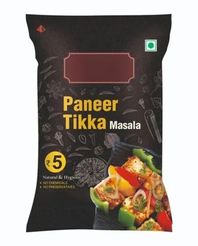 Paneer Tikka Masala Packaging Pouch - Plastic, Printed Design | Ideal for Food Preservation, Easy to Seal, Customizable to Client Needs