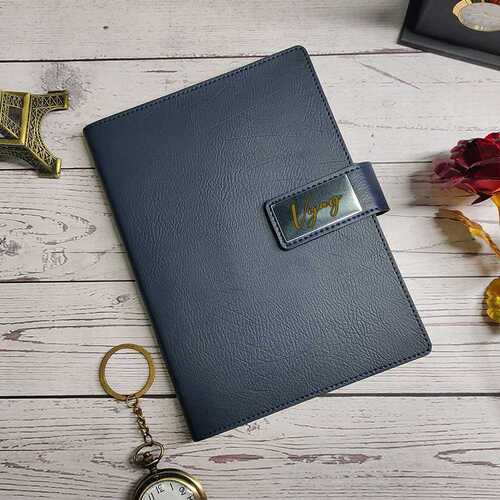 Personalised Leather Diary  - Color: Blue