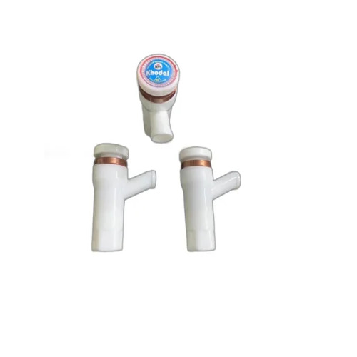 Plastic Push Taps - Plastic Material, Round Shape, Glossy Finish | Available In White, Blue, Red Colors For Kitchen And Bathroom Fitting