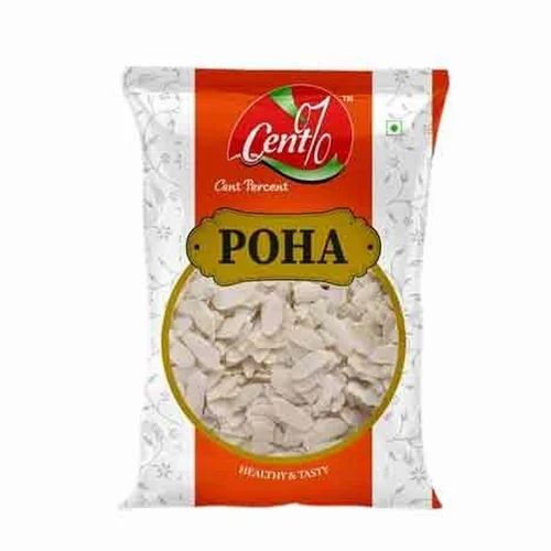Poha Packaging Pouch - 1kg Capacity, Printed PET Pillow Pouch | Durable Material, Ideal for Poha Storage and Transportation