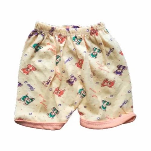Printed Hosiery Baby Shorts - Age 0-1yr, Multi-Color, Breathable Fabric | Good Quality, Washable, Ideal for Boys