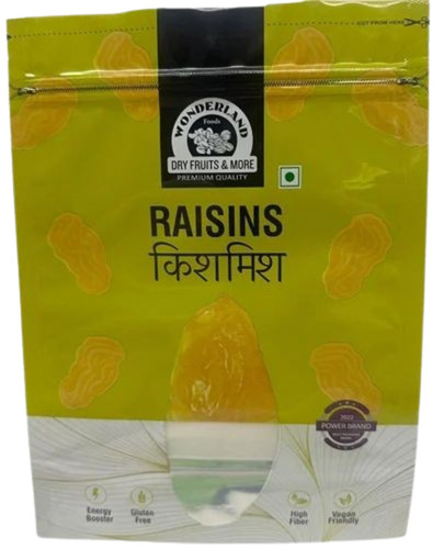 Raisin Packaging Pouches - 1 Kg Capacity, 6x4 Inches Matte Printed Window Pouch | Made of PET (Polyester), Multiple Sizes Available