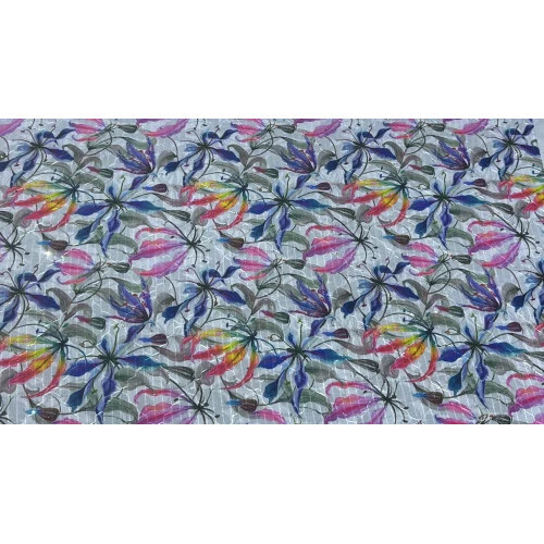Rayon Crocheat Digital Print - 58x58 Inches Multicolor Printed Fabric for Apparel and Clothing Use