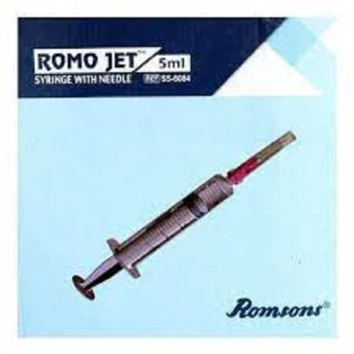 Romo Jet Syringe 5 ml - Medical Grade, Disposable Single Use Syringe for Hospital and Clinic Applications | Equipment Type: Syringes