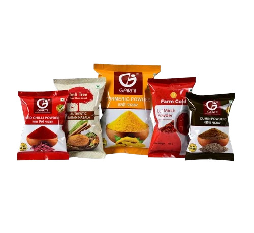 Spice Packaging Pouch - Plastic Material Printed Pattern | Ideal for Storing and Preserving Spices