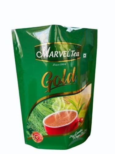 Tea Packaging Pouch - 1 Kg PET Material 6x4 Inches Size Printed Matte Surface Multi Layer Lamination Zipper Closure Standup Design
