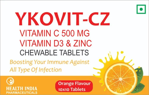 Vitamin C Zinc Vitamin D3 Chewable Tablets