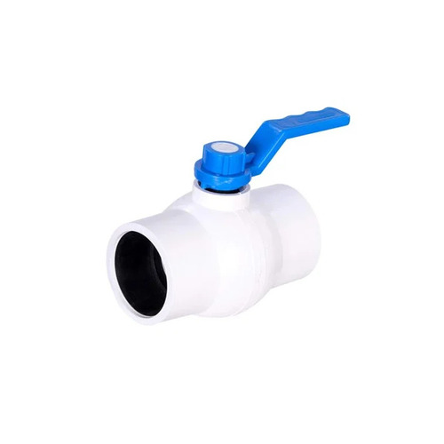 White Solid PVC Ball Valve