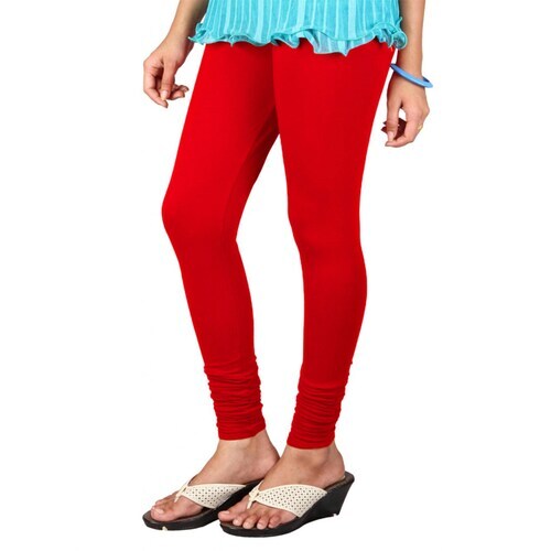 Churidar Leggings - Cotton Blend Customized Size Red Color | Light Weight Breathable Washable Casual Design Full Sleeves Customized Logo