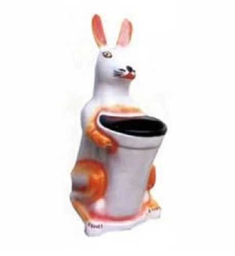 FRP Rabbit Dustbins - Standard Size, Various Colors | Easy to Clean, Spacious, Crack Resistant, Quality Tested