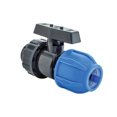 UPVC Ball Valve - 20 mm, Black & Blue | Durable, Corrosion Resistant, Smooth Ball Mechanism, Leak-Proof, Pressure Resistant, UV Resistant for Outdoor Use