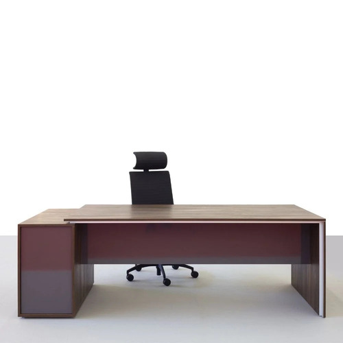Wooden Office Tables - Antique Design, Stylish Rectangular Shape in Brown | Acid Resistant, Antibacterial, Customizable Size