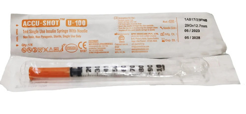 1ml Insulin Syringes U100 (ACCU-SHOT U100)