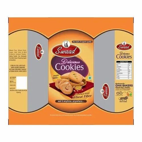 Cookies Packaging Pouch - Plastic Material Multi Color Design | Printed Pattern for Versatile Cookie Storage