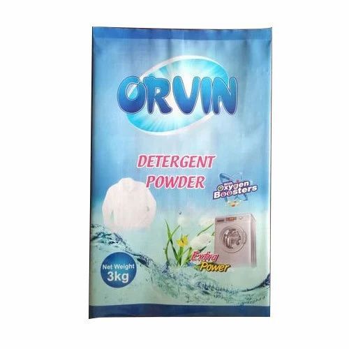 Detergent Powder Packaging Pouch - Plastic Material , Printed Design for Enhanced Branding and Practical Use