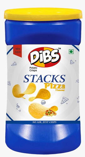 DiBs Stackable Potato Chips - Crispy, Vegetarian, Salty Flavor | Deliciously Crunchy Snack with an Irresistible Taste and Stackable Convenience