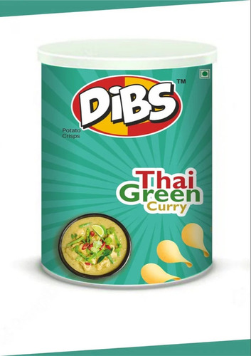 Dibs Stacks Potato Crisps Stackable Chips Pringles Thai Green Flavor - Crispy, Vegetarian, Flavorful Salted Snack | Delicious Crunchy Taste