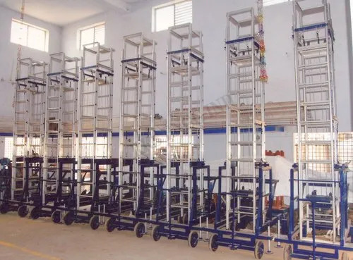 Industrial Trolley Tower Ladder - Material: Aluminium