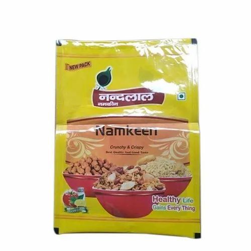 Namkeen Packaging Pouch - Printed Plastic Material Multi Color Design | Ideal for Snack Preservation and Freshness Retention