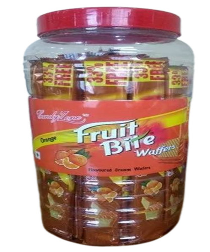 Orange Cream Wafers - 40 Pieces, Sweet Flavor, Eggless, Solid Form, Rectangular Shape, 9 Months Shelf Life