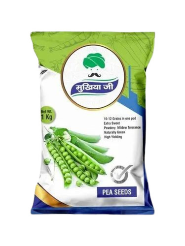Pea Seeds Packaging Pouch - PP (Polypropylene), 21cm x 28cm, Multi Color, 250 Microns Thickness, Glossy Finish, Digital Print, Heat Seal Closure