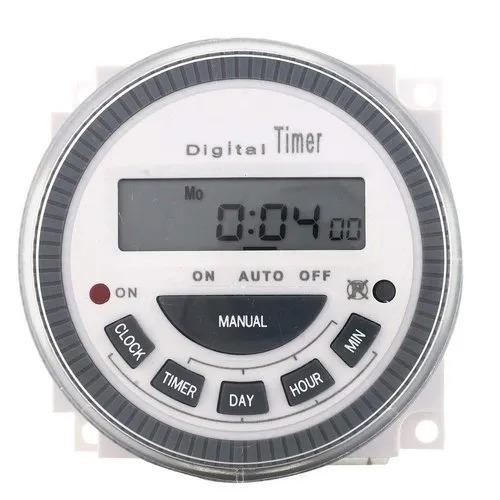 Programmable Digital Timer Module - Metal Standard Design White & Grey | Heavy Duty 1 Year Warranty Ideal for Industrial Use