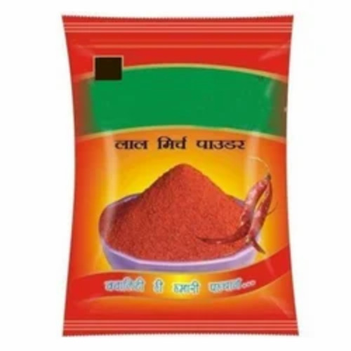 Red Chilli Powder Packaging Pouch - Plastic Material, Printed Pattern | Perfect for Storing Spices with Durable Design