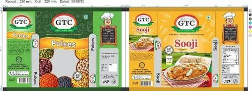 Sooji Packaging Pouch - PET (Polyester), Pillow Pouch with Spot Metallic Finish, Multi Layer Lamination & Heat Sealed Closure