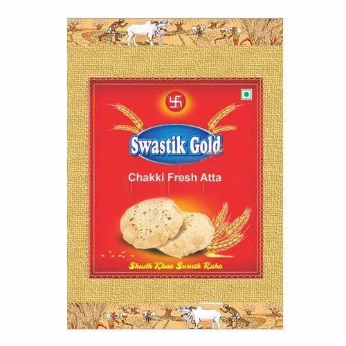 Wheat Flour Packaging Pouch - Plastic Material, Multi-Color Printed Design | Durable, Versatile Usage Solution