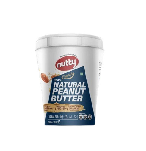 510g Crunchy Peanut Butter - Plastic Jar | Flavorful Addition for Milkshakes, Cupcakes, Cookies, Ice Creams, Jellies & Desserts, Suitable for All Ages
