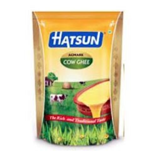 Cow Ghee Packaging Pouches - Plastic Material Multi-Color Printed Design | Ideal for Safe and Convenient Storage
