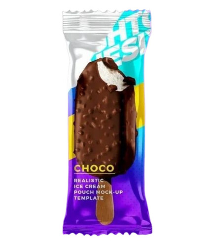 Ice Cream Packaging Pouch - Center Sealed, PET (Polyester), Multi Layer Lamination, Glossy Finish , Custom Printed with Rotogravure Technique