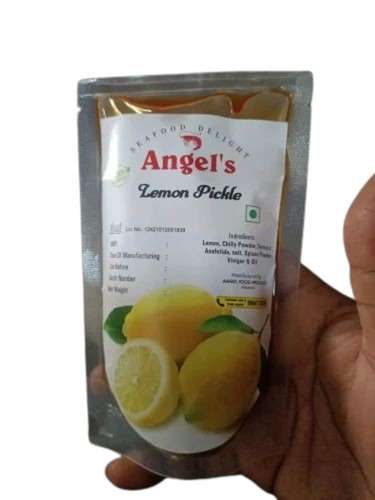 Lemon Pickle Packaging Pouch - Plastic , Printed Design with Durable Materials for Long-lasting Storage