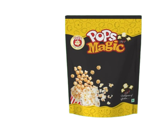 Popcorn Packaging Pouch - Plastic Material, Printed Design for Eye-Catching Branding and Freshness Preservation