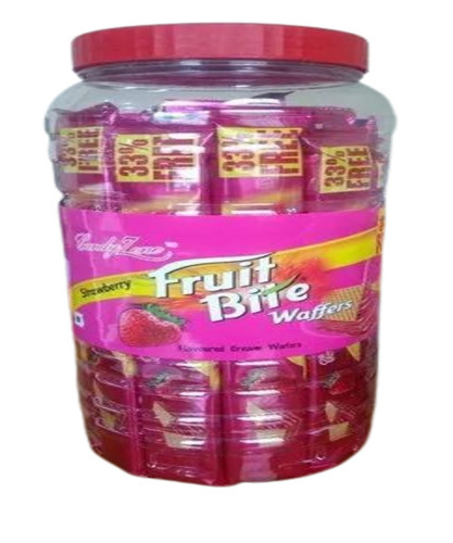 Strawberry Cream Wafer - Rectangular, Solid Form, Eggless, Sweet Flavor | Pack of 40 Pcs, 9 Months Shelf Life