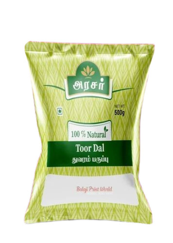 Toor Dal Packaging Pouch - Plastic Material , Printed Design for Enhanced Branding and Secure Storage