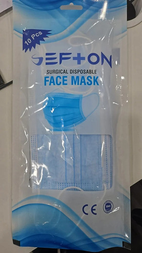 3 Ply Face Mask - 3 Layer Durable Design | Blue Color, Suitable for All Ages, Earloop Style, For Personal Use