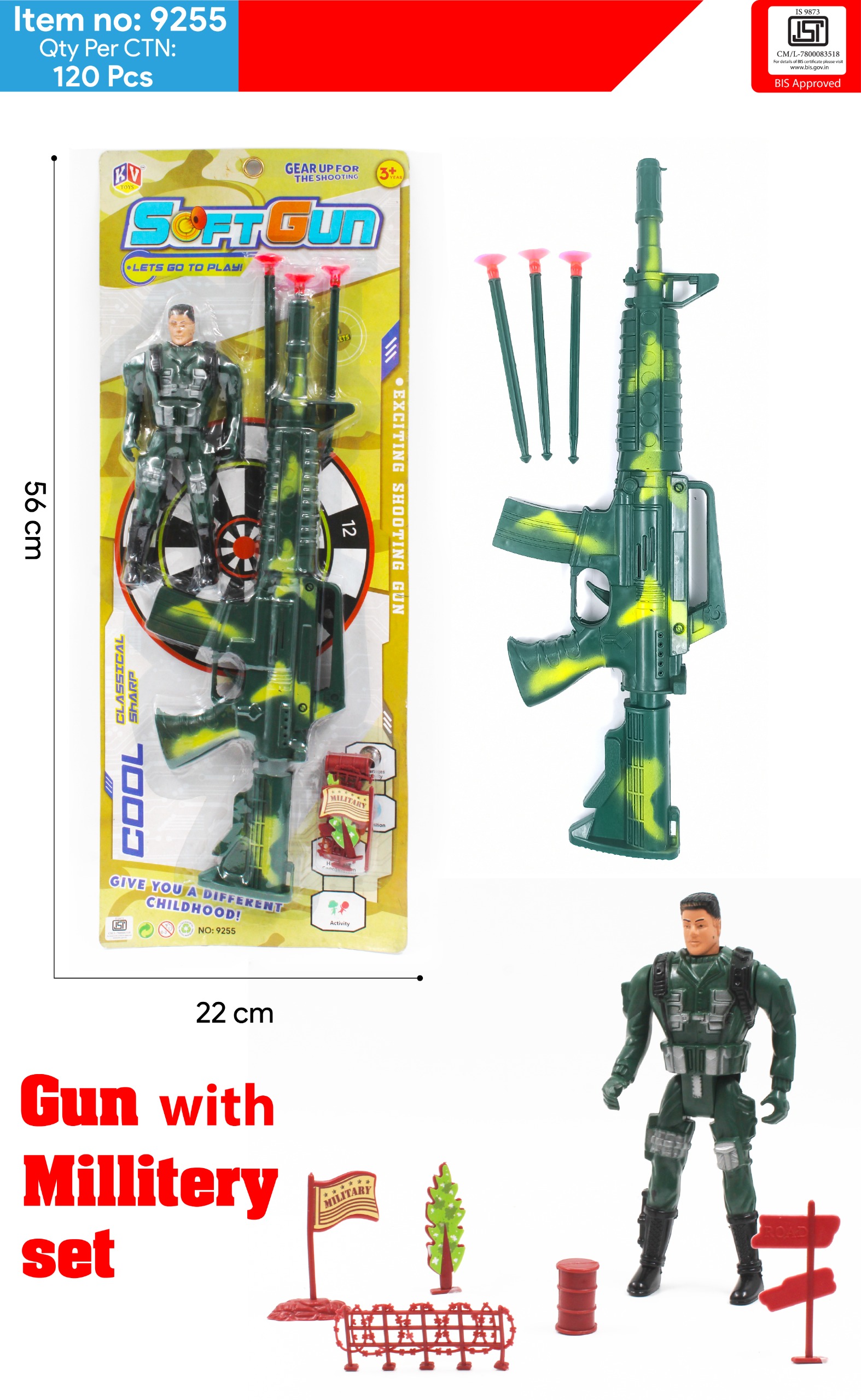 9255 Military Gun Set With Soldier