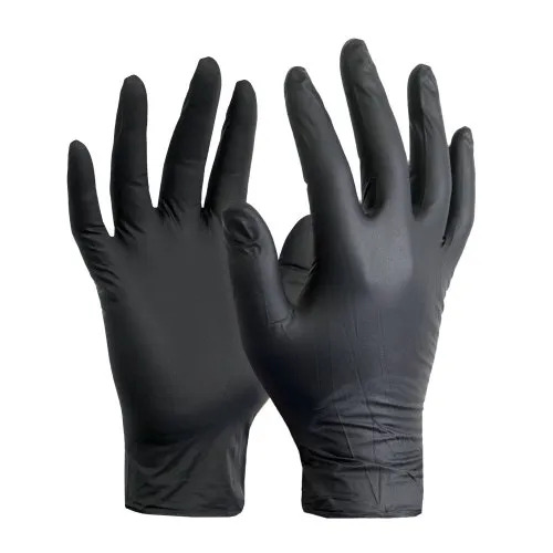 Black Nitrile Examination Gloves - Nitrile Material, Full Finger Style, Black Color | Durable and Medical Grade for Examination Use