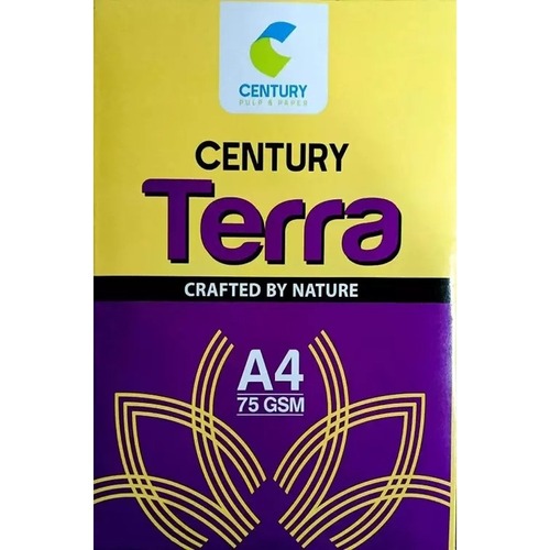 Century Terra 75 GSM A4 Size Copier Paper 500 Sheets, Rose (Pack of 1 Ream)